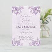 Uitnodiging voor een baby shower (Staand voorkant)