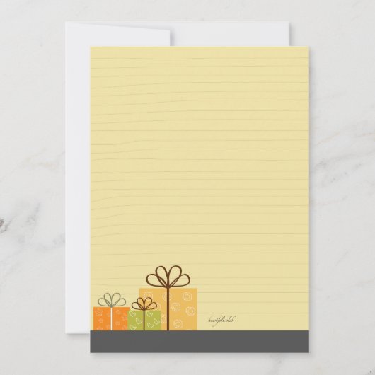 Uitnodiging voor een baby shower (blanke aanstaand (Achterkant)