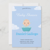 Uitnodiging voor een Baby shower Boy - Sweet (Voorkant)