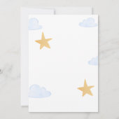 Uitnodiging voor een Baby shower Boy - Sweet (Achterkant)