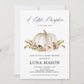 Uitnodiging voor een Baby Shower: Een Klein Pompoe (Voorkant)