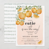 Uitnodiging voor een Baby Shower: Een Klein Schatj (Voorkant / Achterkant)