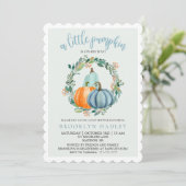 Uitnodiging voor een baby shower: Een kleine pompo (Staand voorkant)