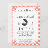 Uitnodiging voor een Baby Shower met BBQ in de ach (Voorkant)