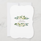 Uitnodiging voor een Baby Shower met charmante wit (Achterkant)