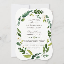 Uitnodiging voor een Baby Shower met charmante wit