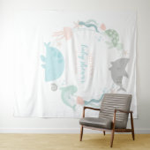 Uitnodiging voor een baby shower onder de zee wandkleed (In Situ (horizontaal))