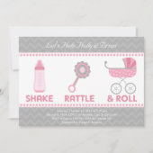 Uitnodiging voor een baby shower - Schudden, Ramme (Voorkant)