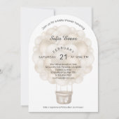 Uitnodiging voor een Baby shower van de Hete Lucht (Voorkant)