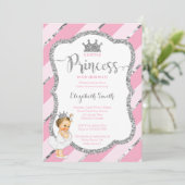 Uitnodiging voor een baby shower voor een kleine p (Staand voorkant)