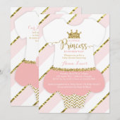 Uitnodiging voor een baby shower voor een kleine p (Voorkant / Achterkant)