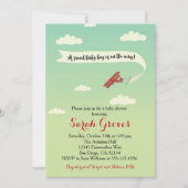 uitnodiging voor een Baby shower voor vliegtuigver (Voorkant)