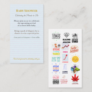 Uitnodiging voor een Baby Shower Woodland Luiers Informatiekaartje