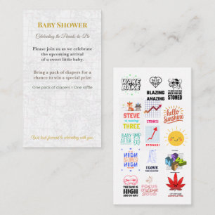Uitnodiging voor een Baby Shower Woodland Luiers Informatiekaartje