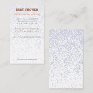 Uitnodiging voor een Baby Shower Woodland Luiers Informatiekaartje