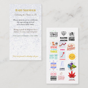 Uitnodiging voor een Baby Shower Woodland Luiers Informatiekaartje