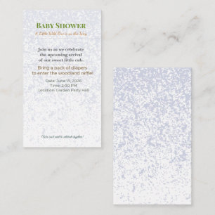Uitnodiging voor een Baby Shower Woodland Luiers Informatiekaartje
