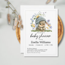 Uitnodiging voor een Baby Shower Zoete Kleine Koni