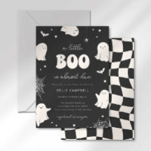 Uitnodiging voor een babyborrel: Een klein Boo is