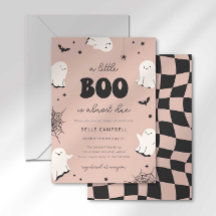 Uitnodiging voor een babyborrel: Een klein Boo is