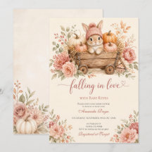 Uitnodiging voor een babyborrel met vallende liefd
