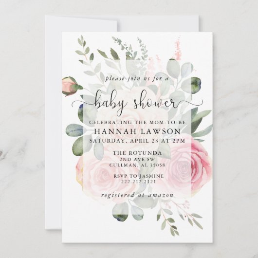 Uitnodiging voor een babyfeest (Voorkant)