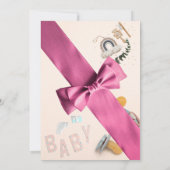 Uitnodiging voor een babyfeest in felle kleuren (Achterkant)