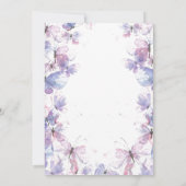 Uitnodiging voor een babyfeest met een vlindertje (Achterkant)