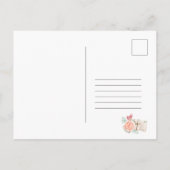 Uitnodiging voor een babyfeest op afstand per post (Achterkant)