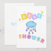 Uitnodiging voor een babyfeestje (Voorkant / Achterkant)