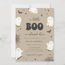 Uitnodiging voor een babyfeestje: Een klein Boo is