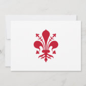 Uitnodiging voor een babyfeestje met de vlag van F (Achterkant)