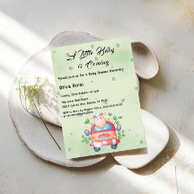Uitnodiging voor een babyfeestje met een schattig