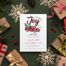 Uitnodiging voor een babyfeestje met rode geruite 