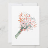 Uitnodiging voor een babyfeestje met wilde bloem o (Achterkant)