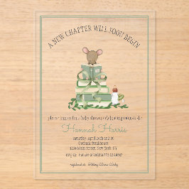 Uitnodiging voor een babyshower in acryl - Een nie