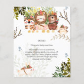 Uitnodiging voor een babyshower met adorable jungl flyer (Achterkant)