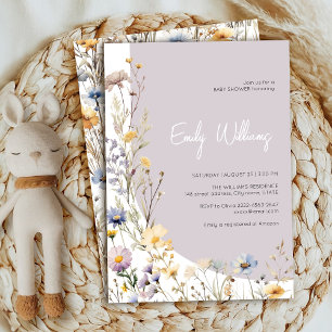 Uitnodiging voor een babyshower met een klein wild