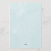 Uitnodiging voor een babyshower met een knuffelbee (Achterkant)