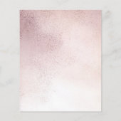 Uitnodiging voor een babyshower met roze gouden Af (Achterkant)