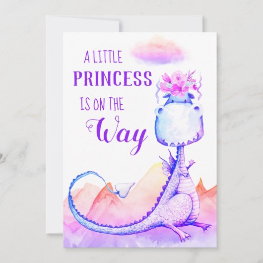 *~* Uitnodiging voor een babyshower voor een meisj (Voorkant)