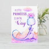 *~* Uitnodiging voor een babyshower voor een meisj (Staand voorkant)