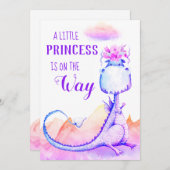 *~* Uitnodiging voor een babyshower voor een meisj (Voorkant / Achterkant)