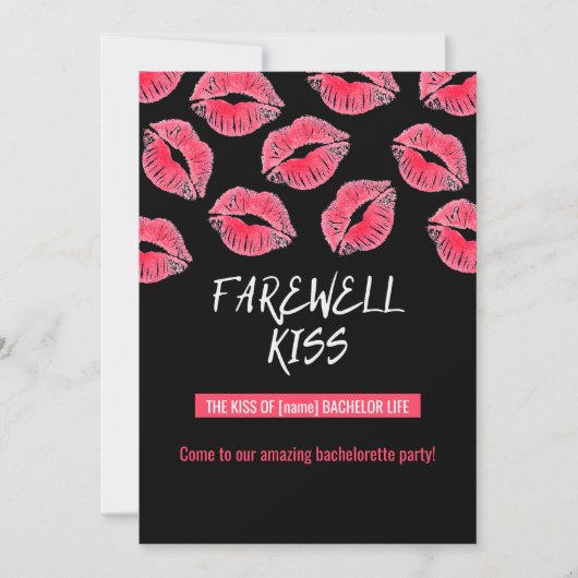 Uitnodiging voor een Bachelorette Party "Farewell  (Voorkant)