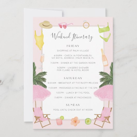 Uitnodiging voor een Bachelorette-weekend in het H (Achterkant)