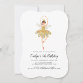 uitnodiging voor een balletfeest | Ballerina verja (Voorkant)