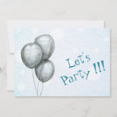 Uitnodiging voor een ballonpartij (Voorkant)