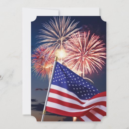 Uitnodiging voor een barbecuefeest op 4 juli (Achterkant)