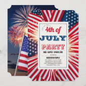 Uitnodiging voor een barbecuefeest op 4 juli (Voorkant / Achterkant)