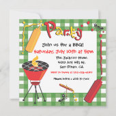 Uitnodiging voor een barbecuepartij met niet-uitge (Voorkant)